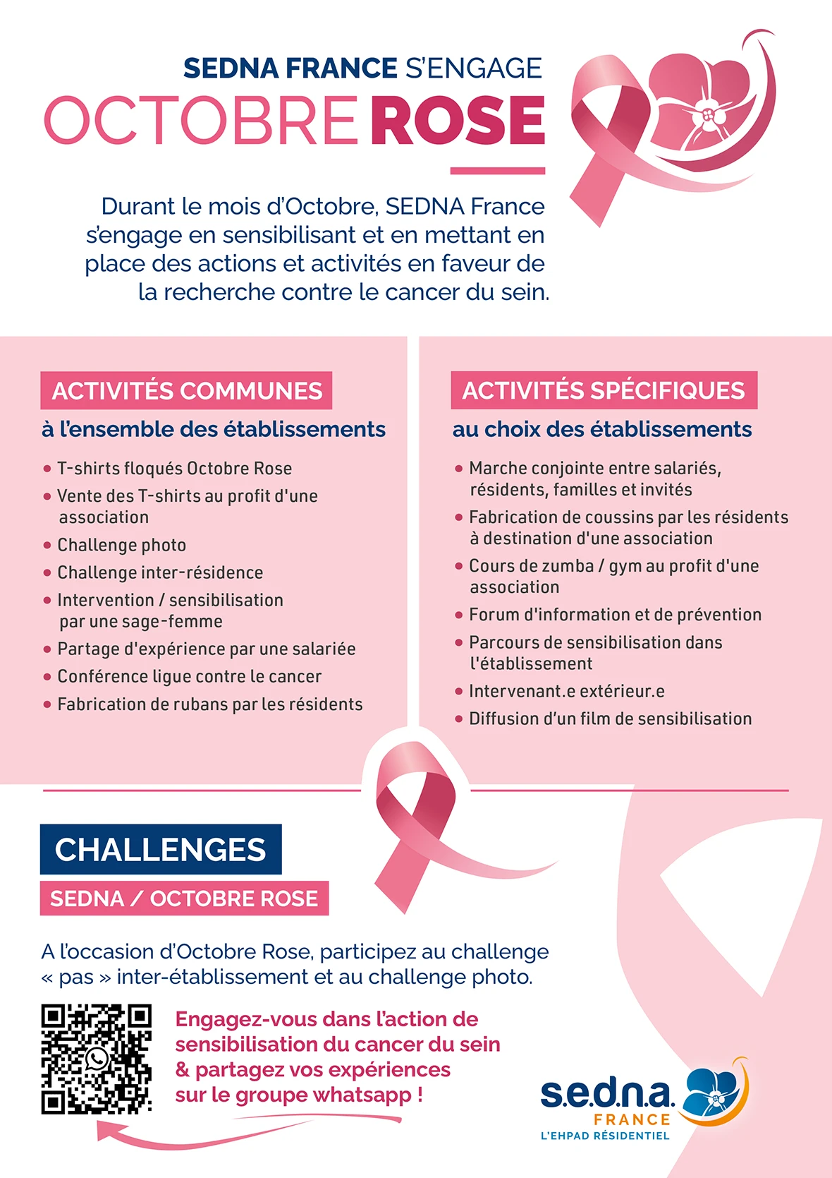 Octobre Rose activités 2024 EHPAD